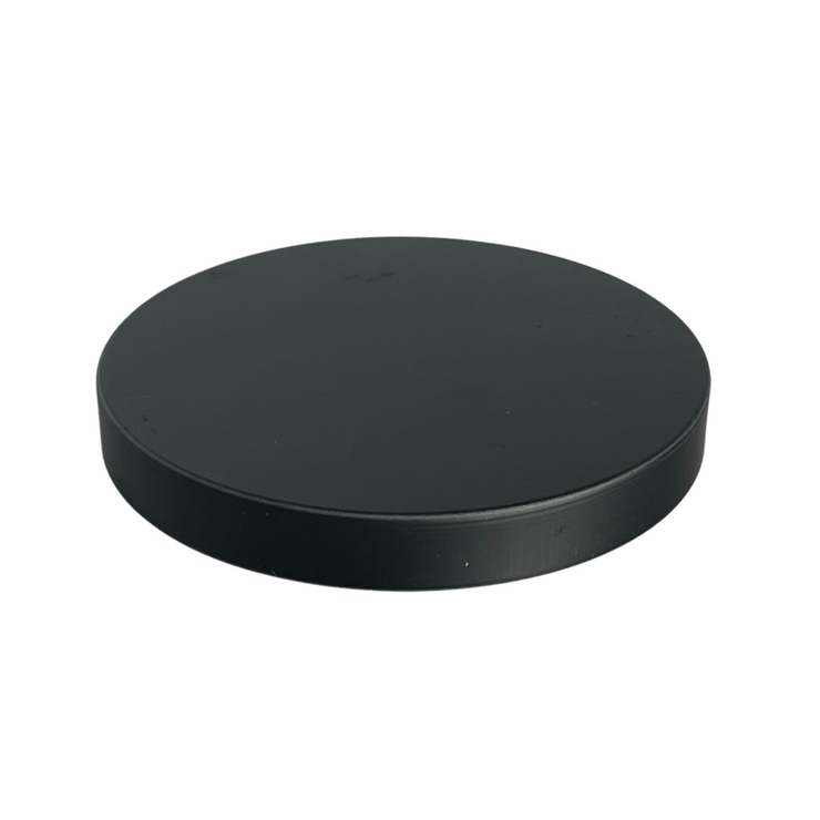 Large Matte Black Flat Metal Lid  (105 x 10mm)