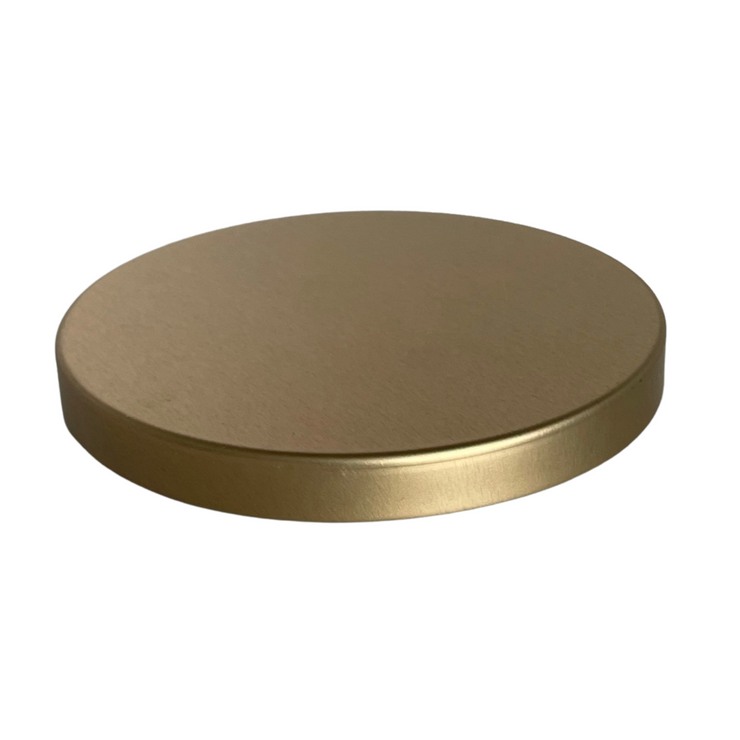 Small Brushed Gold Flat Metal Lid  (75 x 10mm)