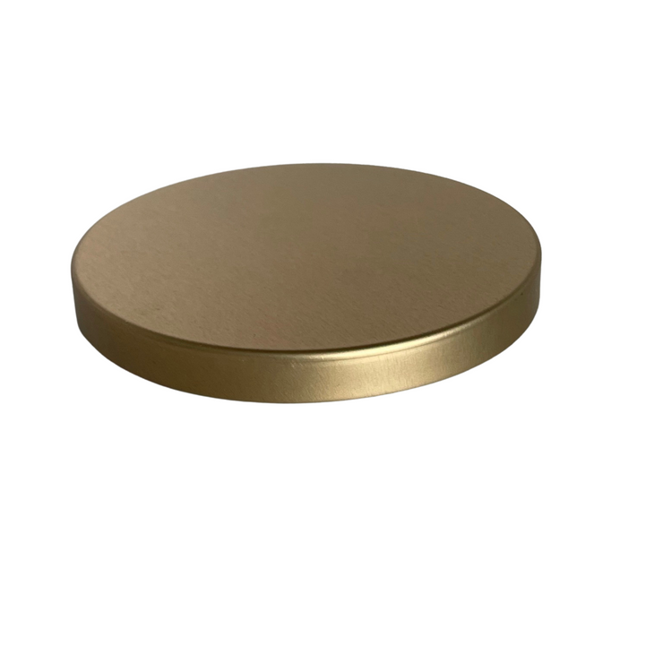 Large Brushed Gold Flat Metal Lid  (105 x 10mm)