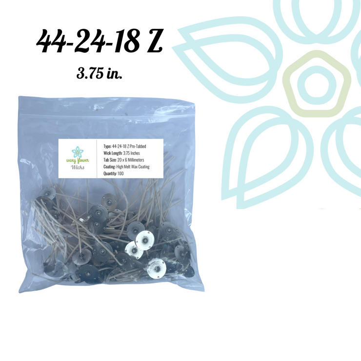 44-24-18 Zinc Core- 3.75" PreTabbed Wick (Pack of 100)