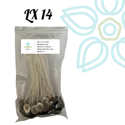 LX 14- 6" PreTabbed Wick (100 pack)