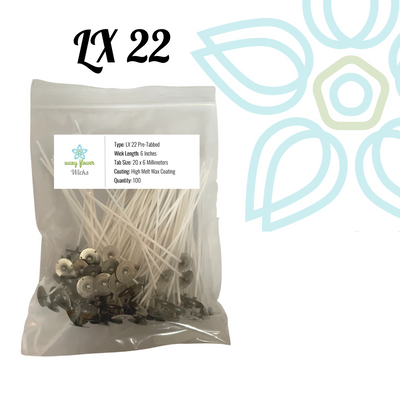 LX 22- 6" PreTabbed Wick (100 pack)