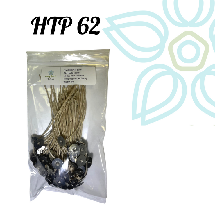HTP 62 - 6" PreTabbed Wick (Pack of 100)
