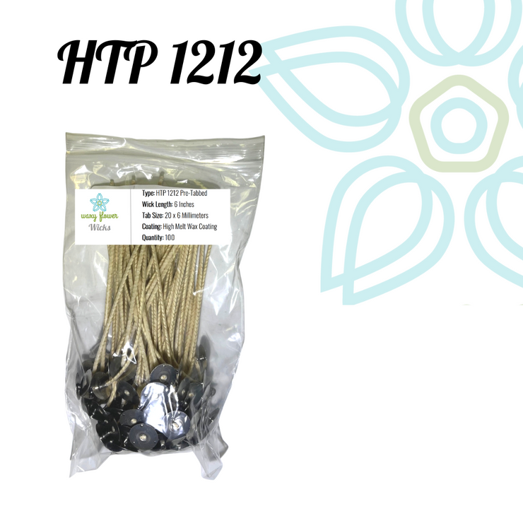 HTP 1212- 6" PreTabbed Wick (Pack of 100)