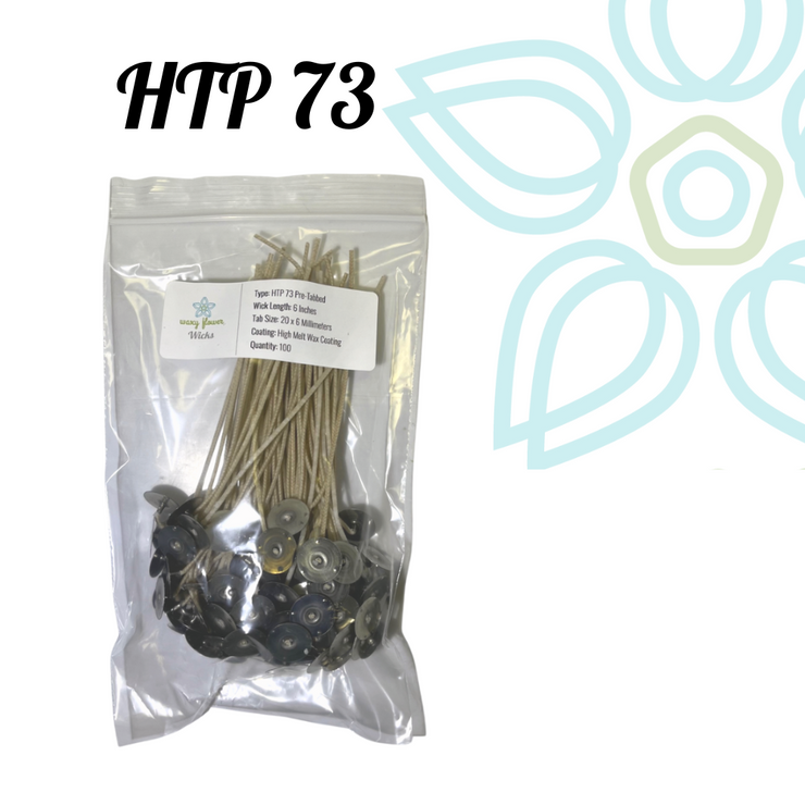 HTP 73- 6" PreTabbed Wick (Pack of 100)