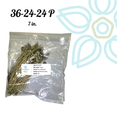 36-24-24 Paper Core- 7" PreTabbed Wick (Pack of 100)
